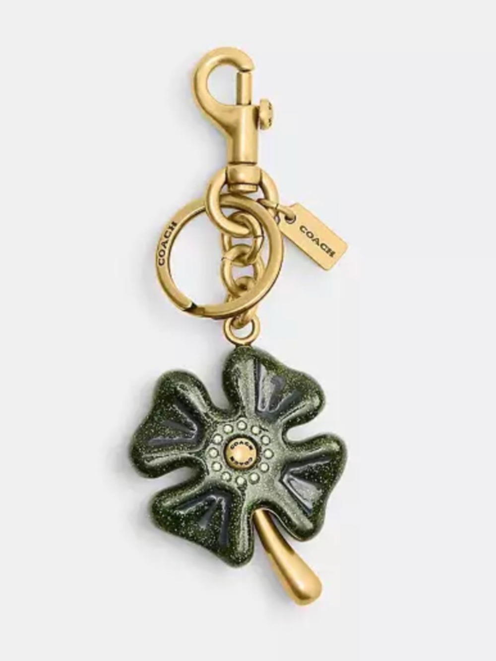 Coach Four Leaf Clover Bag Charm NWT